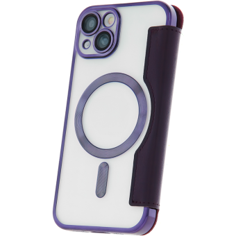 Diárové puzdro na Apple iPhone 14 Smart Chrome Mag fialové