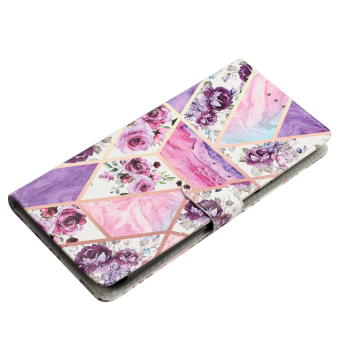 Diárové puzdro na Motorola Moto G14 Tech-Protect Wallet kvety mix fialové