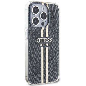 Guess IML 4G Gold Stripe Apple iPhone 15 Pro GUHCP15LH4PSEGK Black