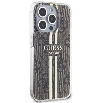 Guess IML 4G Gold Stripe Apple iPhone 15 Pro GUHCP15LH4PSEGW Brown