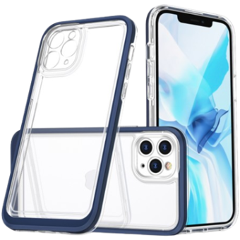 Odolné puzdro na Samsung Galaxy A22 5G A226 Hybrid Armor 3v1 transparentno-modré