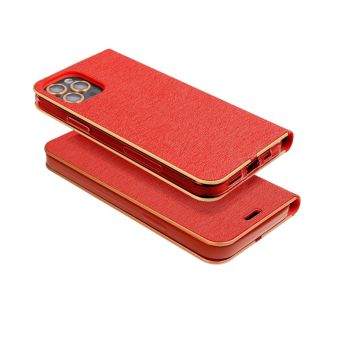 Diárové puzdro na Xiaomi Redmi Note 13 Pro 4G/Poco M6 Pro 4G LUNA Gold červené