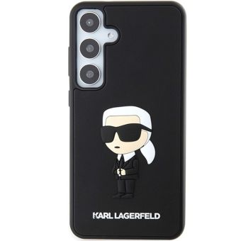 Plastové puzdro Karl Lagerfeld na Samsung Galaxy S24 5G S921 KLHCS24S3DRKINK Rubber Ikonik NFT čierne