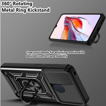 Odolné puzdro na Honor 90 5G Camshield Ring Armor čierne