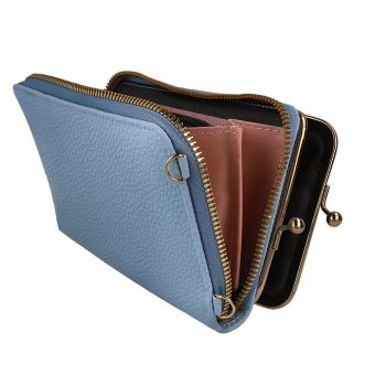 2in1 phone bag, univerzálne puzdro/peňaženka na mobil, blue