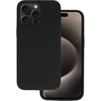 Silikónové puzdro na Apple iPhone 15 Pro Silicone TPU čierne