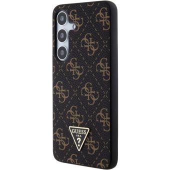 Guess PU Leather 4G Triangle Metal Logo Samsung Galaxy S24+ 5G S926 GUHCS24MPG4GPK Black
