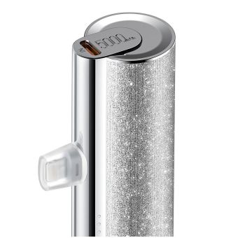 Núdzový Power Bank VEGER PlugOn - 5000mAh Lightning 8-pin PD 12W - strieborný
