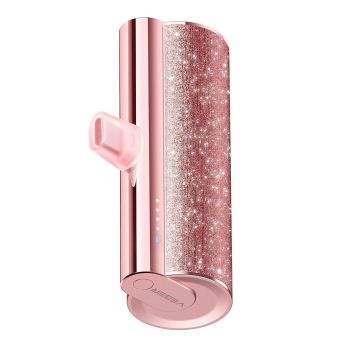 Núdzový Powerbank VEGER PlugOn - 5000mAh with build connector for Lightning 8-pin PD 12W - fialovo-zlatý