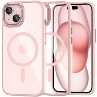 Silikónové puzdro na Apple iPhone 15 Tech-Protect MagMat Silicone MagSafe ružové