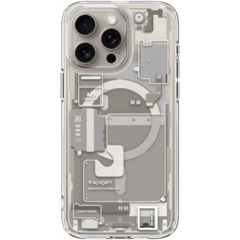 Odolné puzdro na Apple iPhone 15 Pro Spigen Ultra Hybrid Mag MagSafe Zero One Natural Titanium