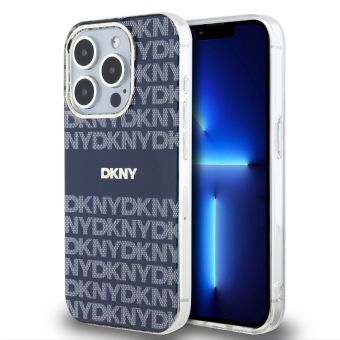 Obal DKNY PC/TPU Repeat Pattern Tonal Stripe Magsafe Apple iPhone 13 Pro Max DKHMP13XHRHSEB modrý