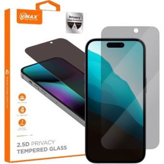 Vmax tempered glass 0.33mm 2,5D high clear privacy glass Apple iPhone 16 Plus