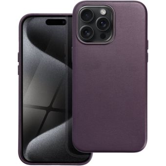 Leather Mag Cover Apple iPhone 16 dark violet