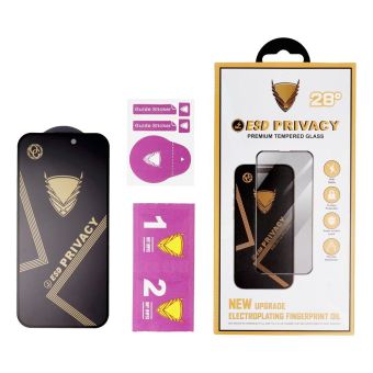 Sklo OG Premium Privacy/Antispy iPhone XS Max/11 Pro Max - čierne