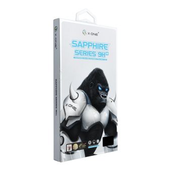 Sklo X-ONE Sapphire Extra Hard iPhone 16 Pro/17/17 Pro celotvárové - čierne