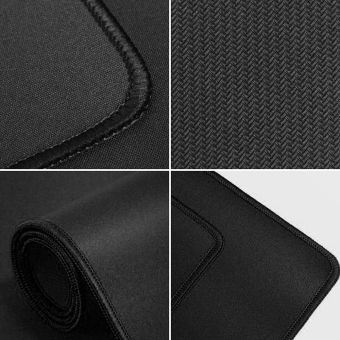 Gaming mouse and keyboard pad stitched 1200x600x2mm black