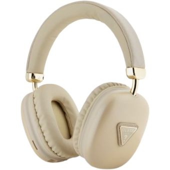 Guess Saffiano PU Leather Triangle Logo Wireless Headphones GUBHK1SATSD Gold