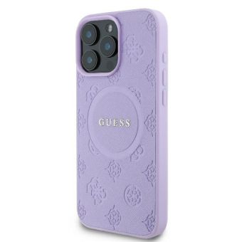Guess Saffiano Peony Stamp MagSafe Apple iPhone 16 Pro Max GUHMP16XPSAPSMEU Purple