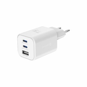 SWISSTEN GaN Travel Charger 2xUSB-C 65W PD + 1xUSB-A 30W QC biela