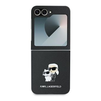 Karl Lagerfeld PU Saffiano Karl and Choupette Samsung Galaxy Z Flip6 5G F741 KLHCZF6SAPKCNPK Black