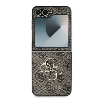 Guess PU 4G Metal Logo Samsung Galaxy Z Flip6 5G F741 GUHCZF64GMGBR Brown