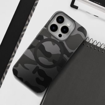 FORCELL F-PROTECT Levels with Dual Layer 4D technology, Miliatry Drop Tested, MagSafe, Apple iPhone 16 Pro black camo