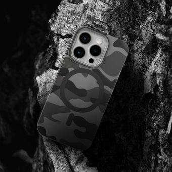 FORCELL F-PROTECT Levels with Dual Layer 4D technology, Miliatry Drop Tested, MagSafe, Apple iPhone 16 Plus black camo