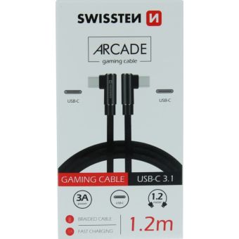 SWISSTEN ARCADE USB-C/USB-C 1.2m čierny