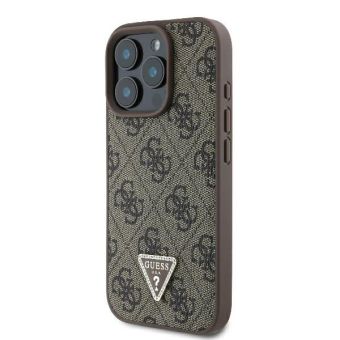 Guess PU 4G Strass Triangle Metal Logo Apple iPhone 16 Pro GUHCP16LP4TDPW Brown