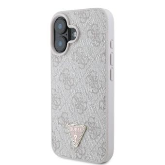 Guess PU 4G Strass Triangle Metal Logo Apple iPhone 16 GUHCP16SP4TDPP Pink