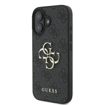 Guess PU 4G Metal Logo Apple iPhone 16 GUHCP16S4GMGGR Grey