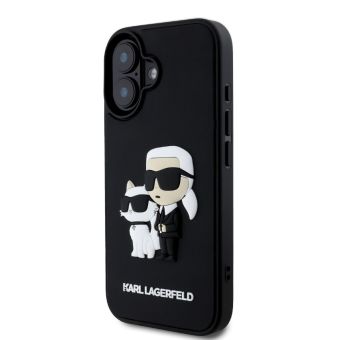 Obal Karl Lagerfeld 3D Rubber Ikonik Apple iPhone 16 KLHCP16S3DRKINK čierny