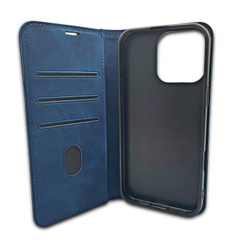 Suede Book Motorola Moto E14/G24/G04/G04S - tmavo-modré