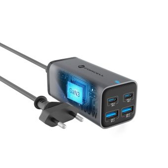 FORCELL F-ENERGY GaN III VT-51 2x TypeC+2xUSB-A PD QC4.0 SFC2.0 100W gray
