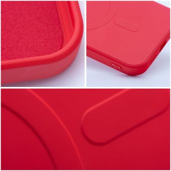 Obal SILICONE MAG COVER case MagSafe Samsung Galaxy S25 5G S931 red