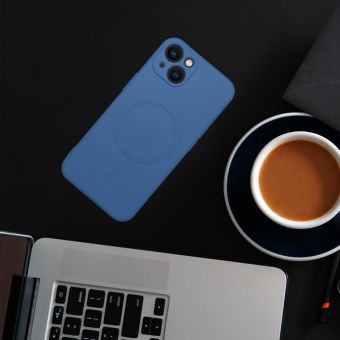 Obal SILICONE MAG COVER case MagSafe Samsung Galaxy S25 5G S931 blue
