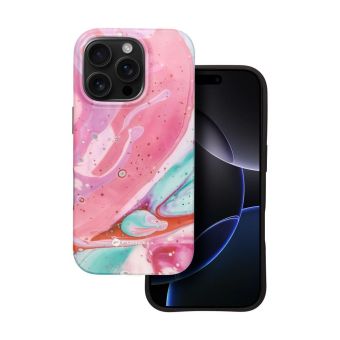 Forcell Mirage Military Drop-Tested MagSafe iPhone 15 Pro Max - pink marble