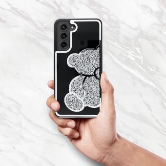 Obal TEDDY BEAR Case Samsung Galaxy A36 5G A366 strieborný