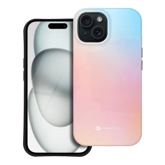 FORCELL F-PROTECT Mirage, Military Drop-Tested case compatible with MagSafe for IPHONE 15 pinky blue