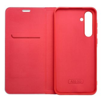 Obal LUNA Book Carbon Samsung Galaxy A36 5G A366 červený
