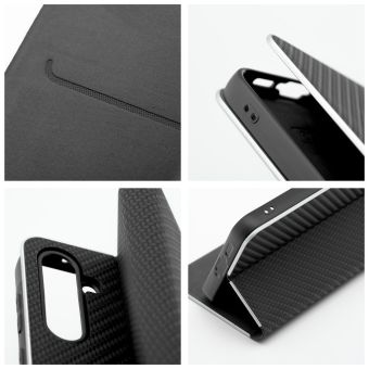 Obal LUNA Book Carbon Samsung Galaxy A56 5G A566 čierny