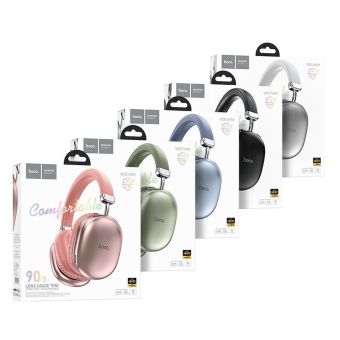 HOCO bezdrôtové slúchadlá W35 Max - ružové