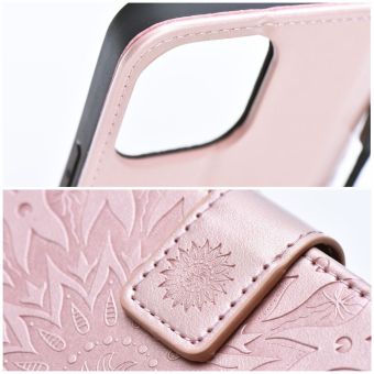 Obal MEZZO Book Xiaomi Redmi Note 14 Pro 5G/14 Pro+ 5G mandala ružový