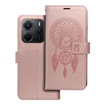Mezzo Book Xiaomi Redmi Note 14 LTE lapač snov - ružovo-zlatý