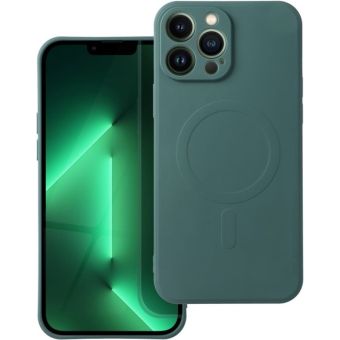 Obal SILICONE MAG COVER case MagSafe Samsung Galaxy S25+ 5G S936 dark green