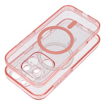 Obal CLEAR MAG COVER MagSafe Samsung Galaxy S25 5G S931 ružový