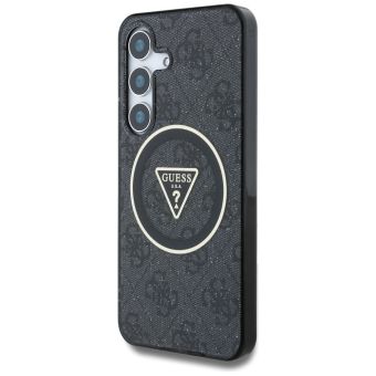 Guess IML 4G Glitter and Triangle Logo MagSafe Samsung Galaxy S25+ 5G S936 GUHMS25MHG4PRTGK Black