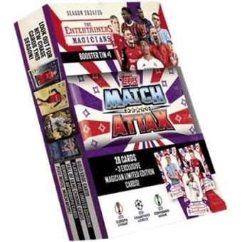 Futbalové karty Topps Match Attax TCG 2024/25 UCC Booster Tin 1 fialová