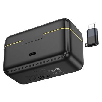 HOCO L17 lavalier, bezdrôtový mikrofón pre smartfón, Lightning/Type C (2 v sete), čierny
